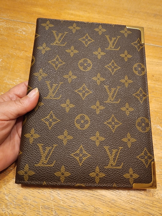 Louis Vuitton Handbags - Louis Vuitton Monogram Canvas Notebook Cover in Brown and Gold